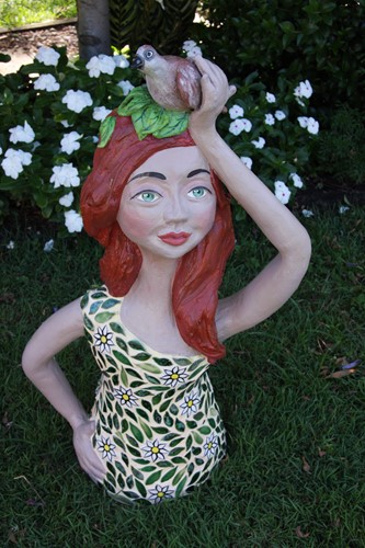 Lady with Bird on Head