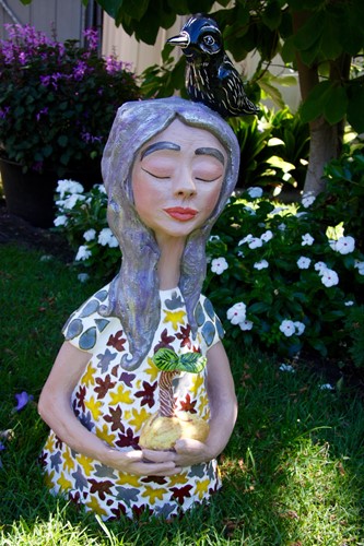 Garden Dweller with Crow and Seedling
