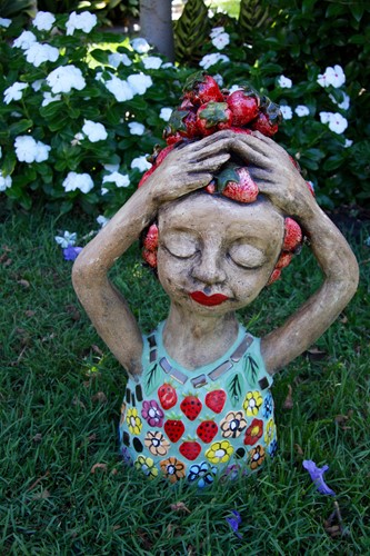 Small garden dweller with strawberry hair