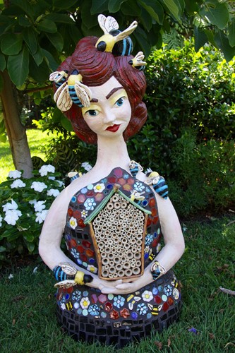 Garden Dweller with Bee House in Arms