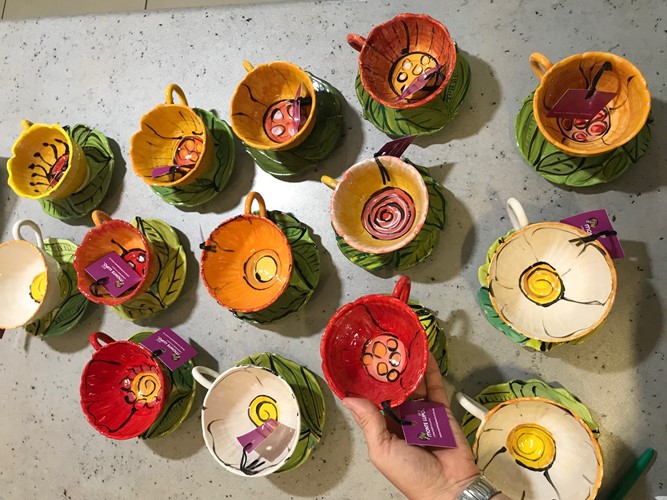 Flower Teacup and Saucer