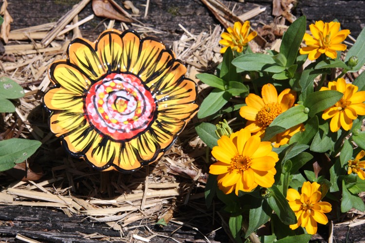 Butterfly Feeder ceramic Flowers