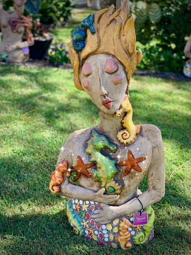 Girl with seahorses