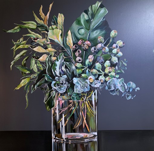 Silver Dollar and Banksia Leaves