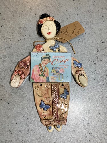 Random Hanging Tin Doll Girl