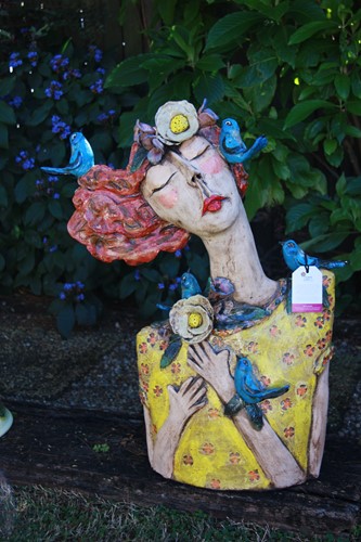 Garden Dweller with Blue Birds