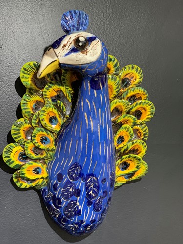 Peacock Wall Hanging Sculpture