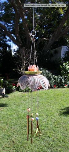 Wind Chime Purple Waterlilly