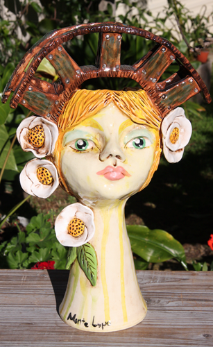 Monet Bridge Pot Head
