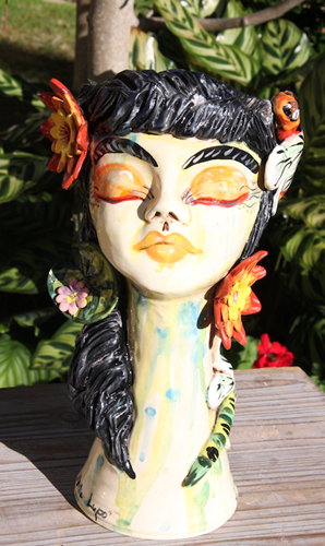 Black Hair Orange Dragonfly Medium girl