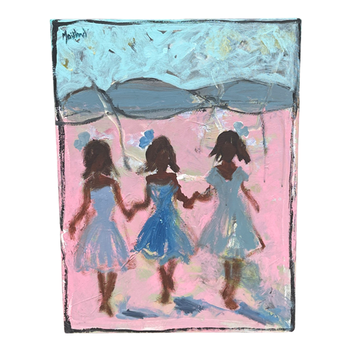 Girls with Blue Ribbons