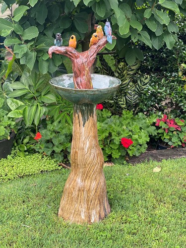 Tree Stump Bird Bath