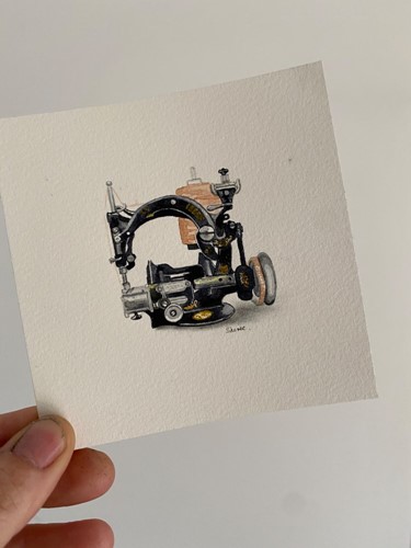 Black Ornate Sewing Machine #4