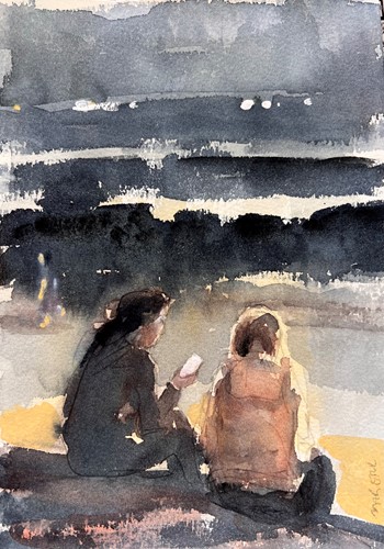 Beach Under Night Lights