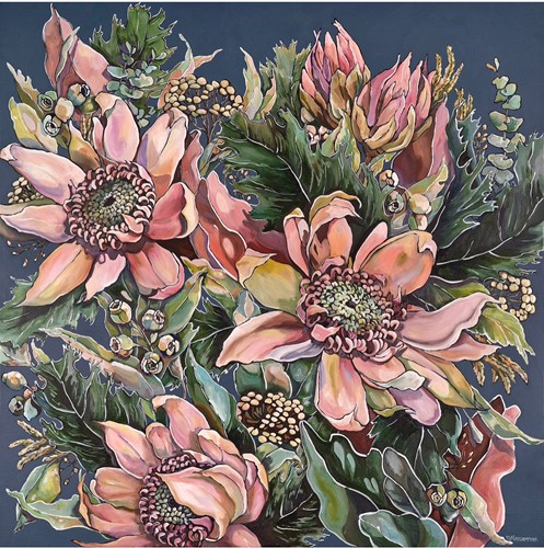 Waratahs, gumnuts and magnolia leaves