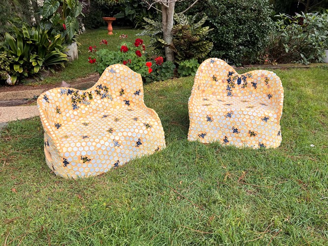 Bee Mosaic Seats