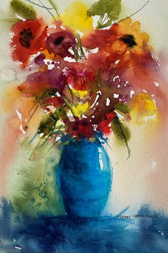Spring in a Blue Vase 