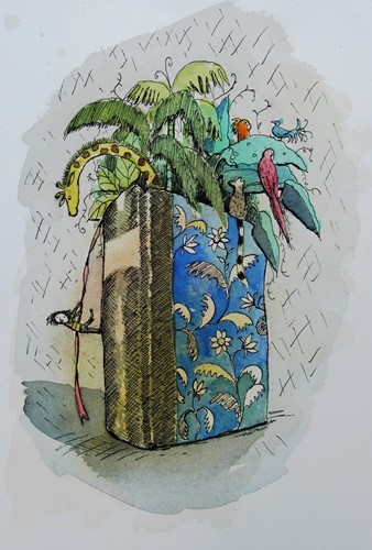 Climbing into a book