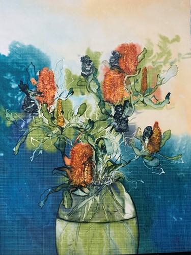Natives in Glass Vase