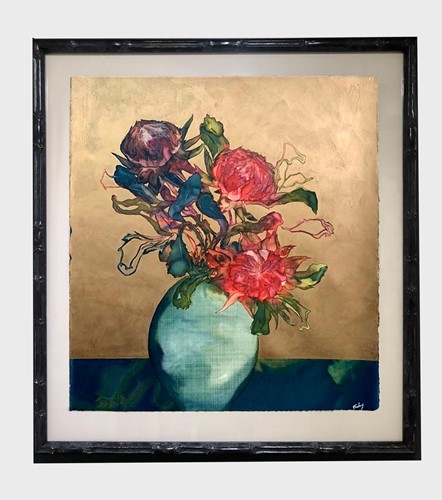 Three Waratahs in Vase 