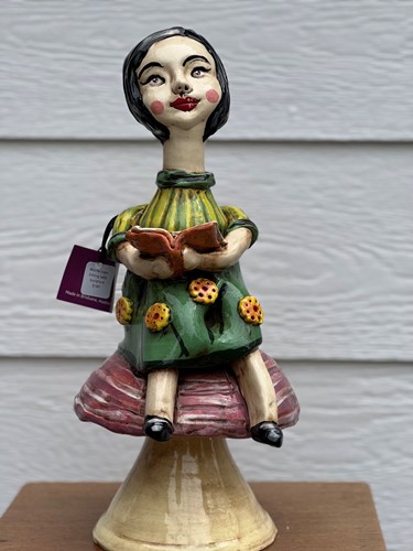 Amy garden girl on her mushroom