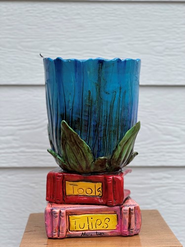 Blue Tulip Vase