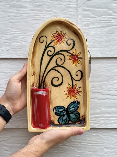 Red Vase Wall Hanging
