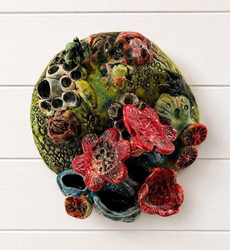 Wall Hanging Coral 3d Artwork (Round Colorful)